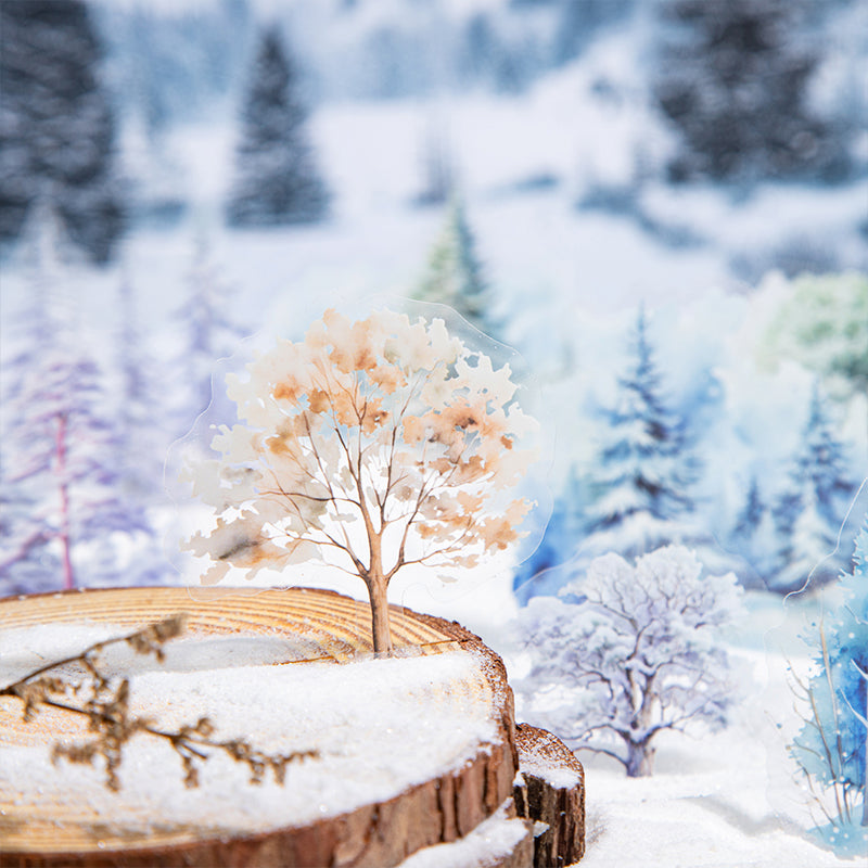 Snowy Tree Shadows Sticker – Doodle Diarys