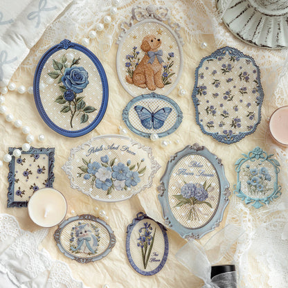 Lace Floral Frame Stickers