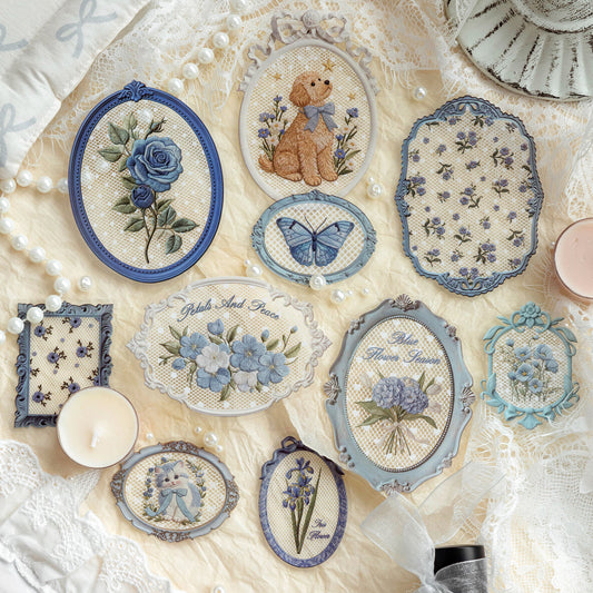 Lace Floral Frame Stickers