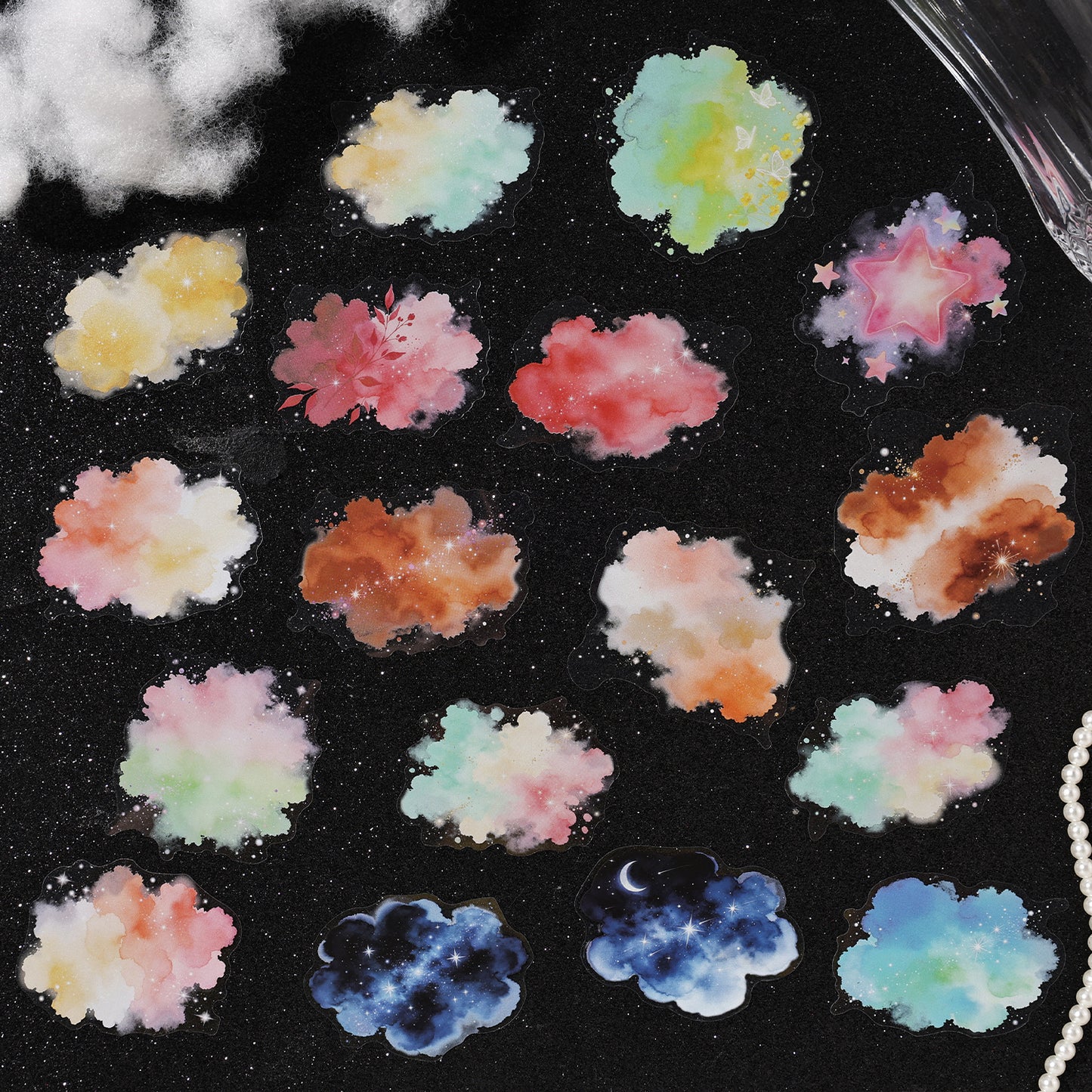 Watercolor Cloud Wash Stickers