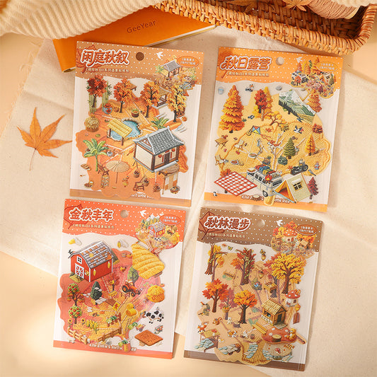 Embroidered Autumn Stickers
