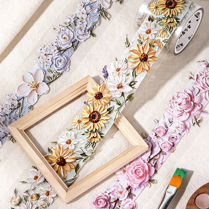 Embossed Oil Painting Floral Tape