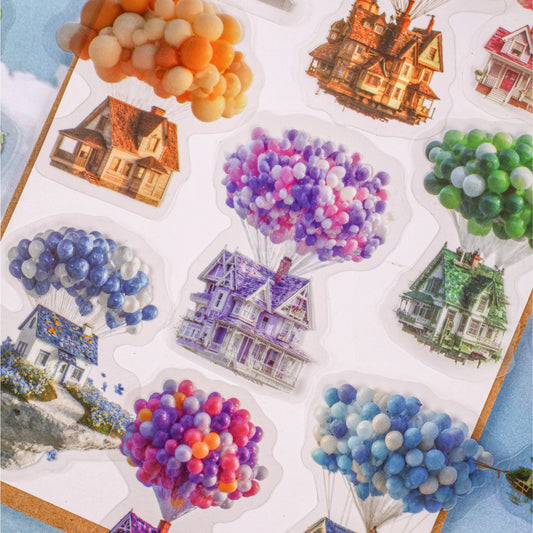 Flying House Stickers