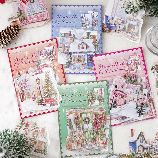 Fireside Winter Scenes Stickers