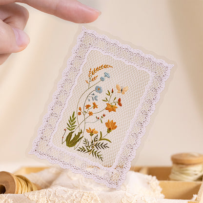 Glayed Tulle Lace Stickers