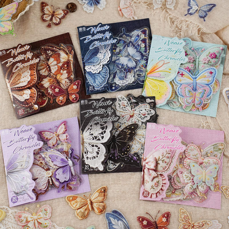 Weaving Butterfly Stickers