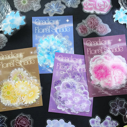 Colorful Floral Shadows Stickers