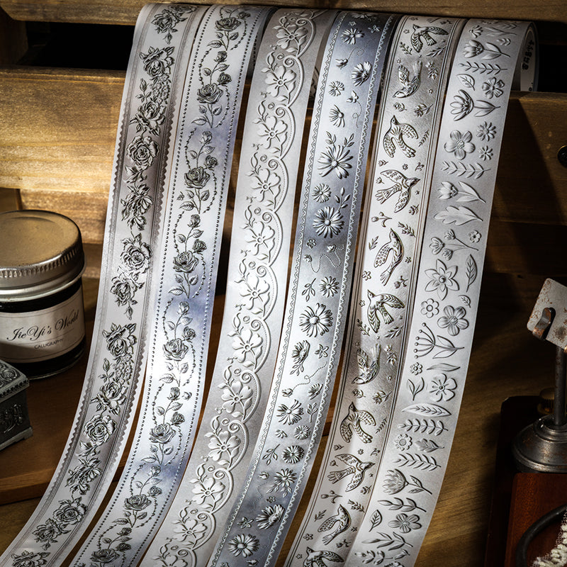 Silver Bloom Isle Washi Tape