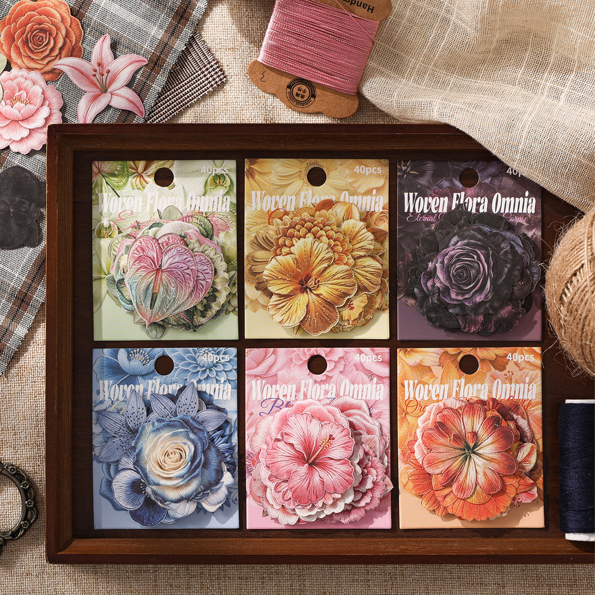 Woven Floral Omnia Stickers
