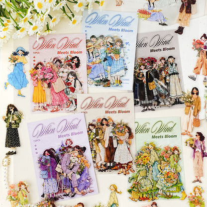 Wind Meets Flowers Stickers