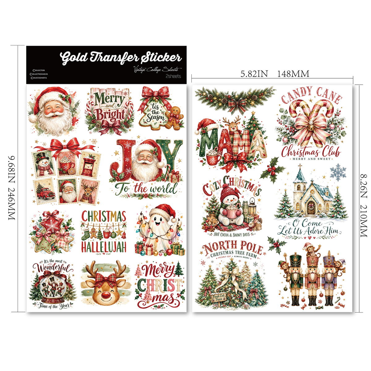Christmas Prelude Transfer Stickers