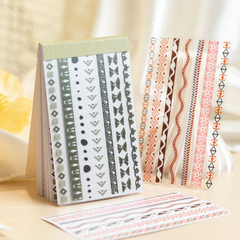 Bohemian Geometric Border Sticker Book