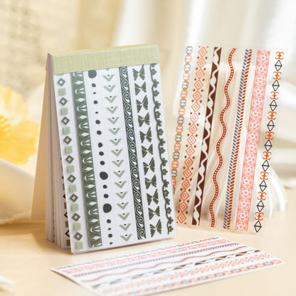Bohemian Geometric Border Sticker Book