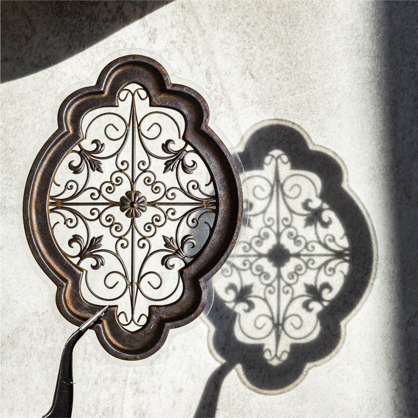 Iron Floral Window Stickers