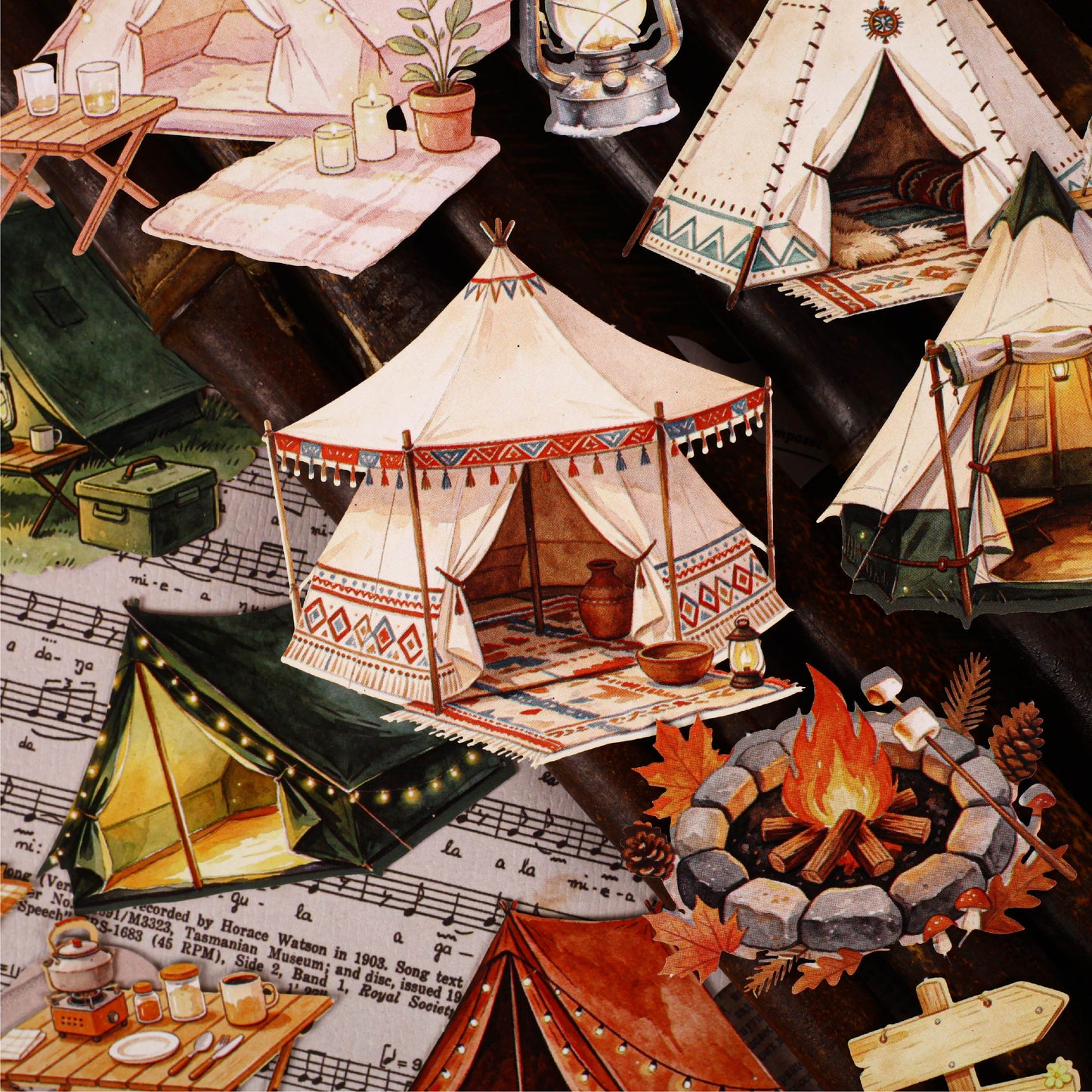Camping Adventure Stickers