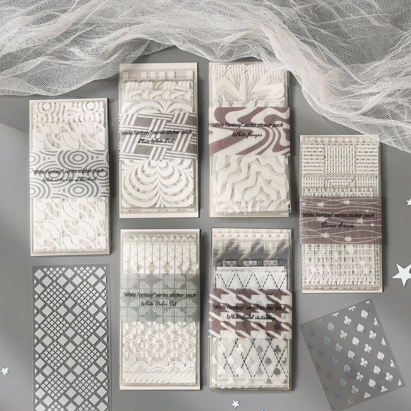 White Fantasy Stickers