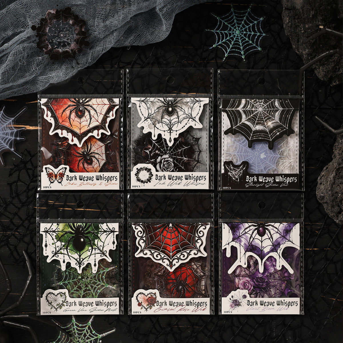 Vintage Spider Web Stickers