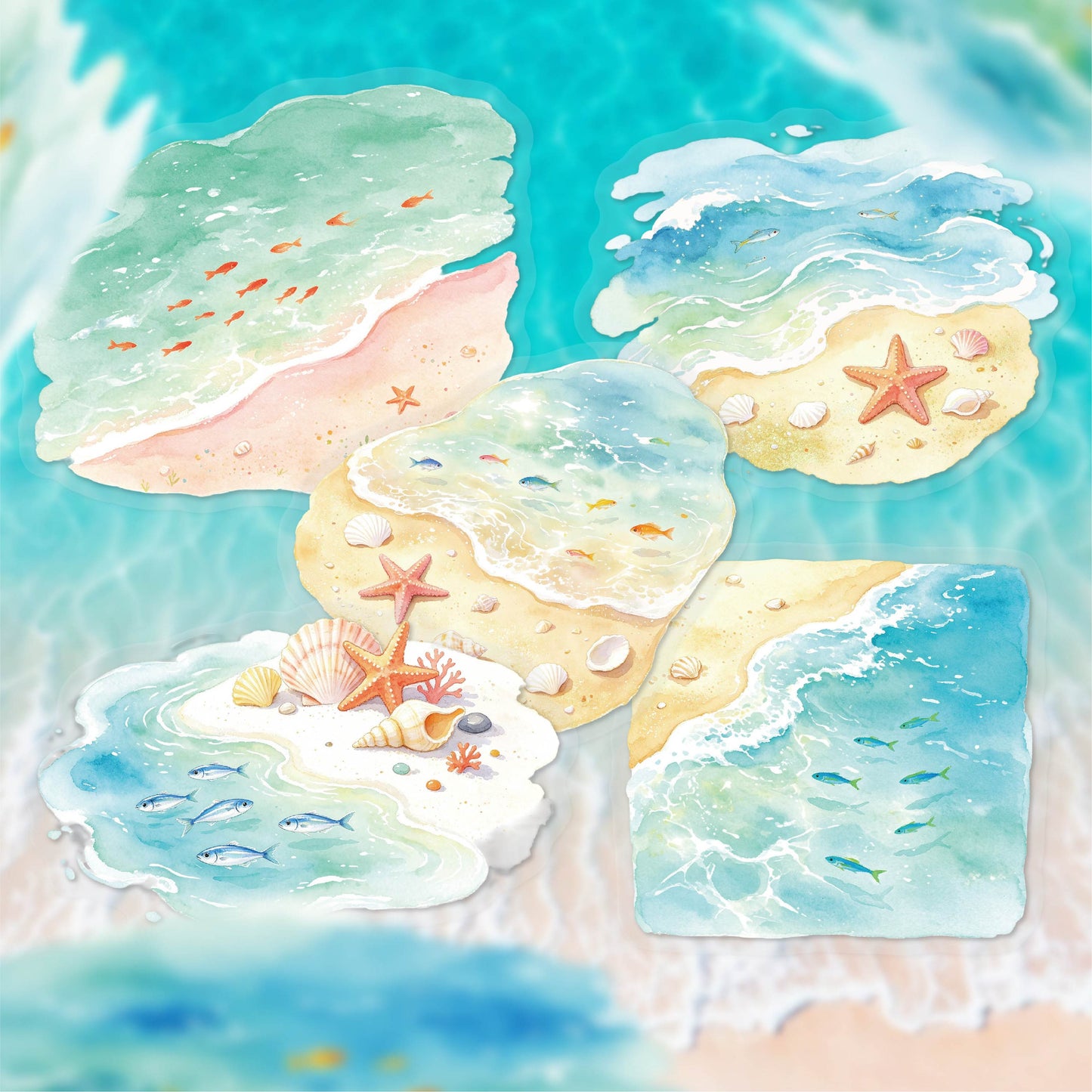 Clear Pond Koi Stickers