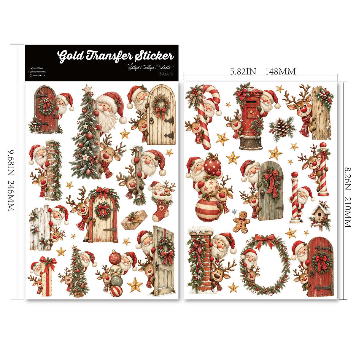 Christmas Santa Claus Transfer Stickers