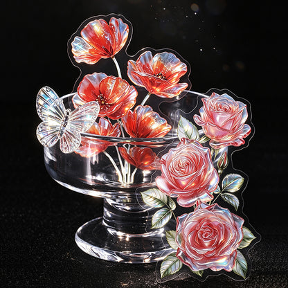 Iridescent Floral Stickers