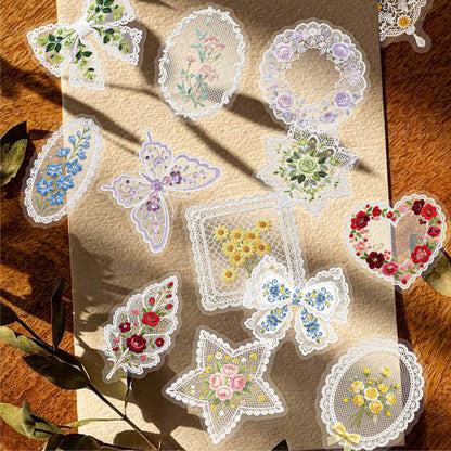Sheer Floral Stickers