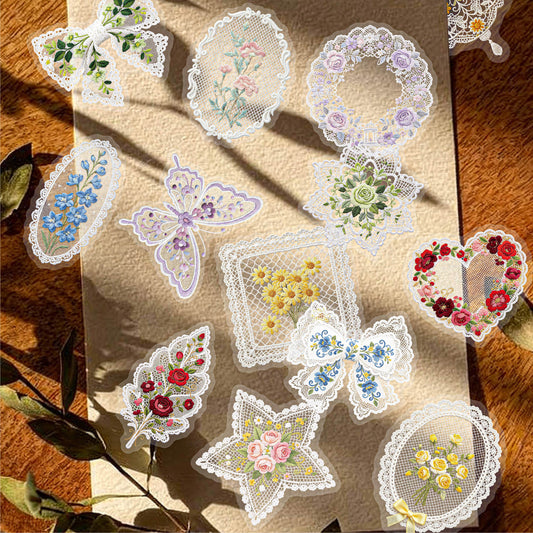 Sheer Floral Stickers