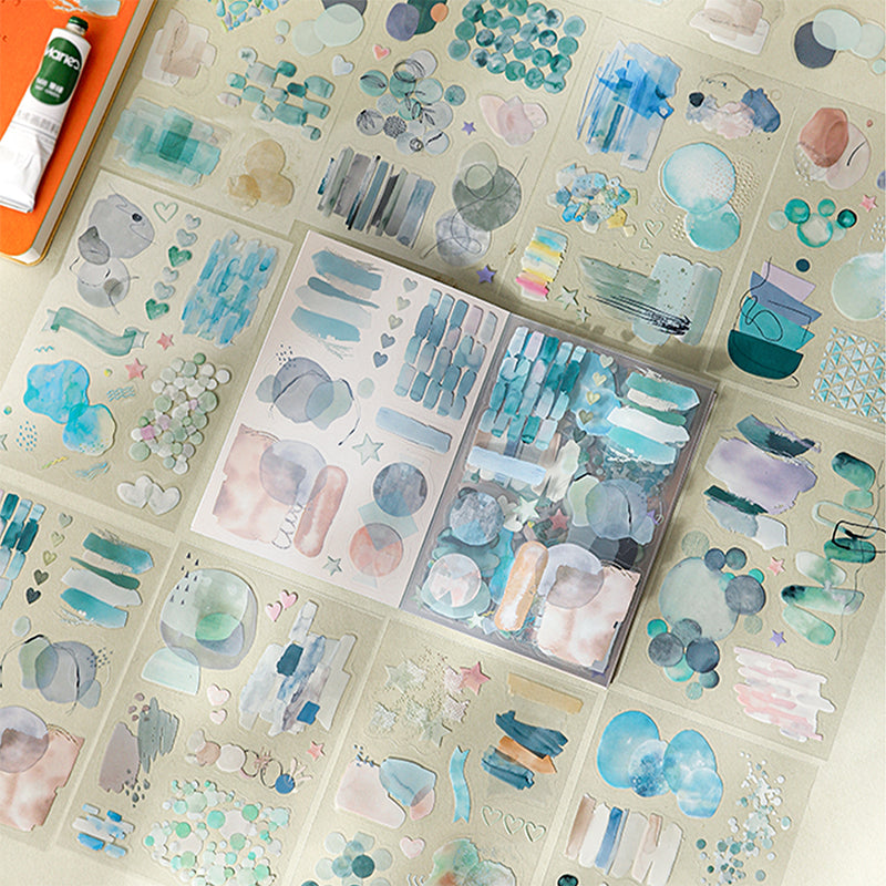 Misty Watercolor Sticker Book