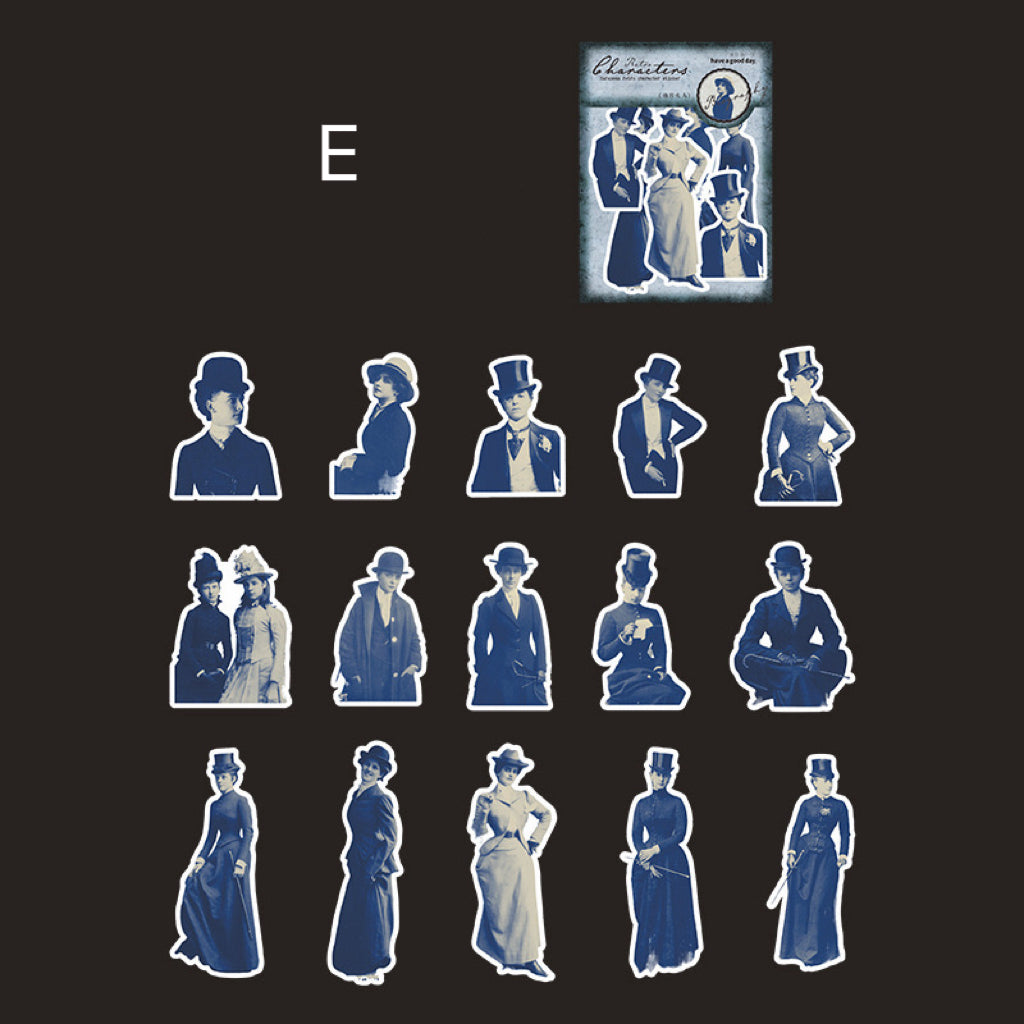 European Retro Character Washi Stickers