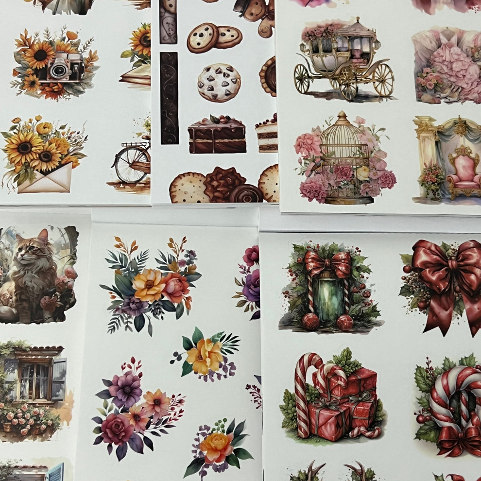 Vintage Sticker Book 6 Theme – Doodle Diarys