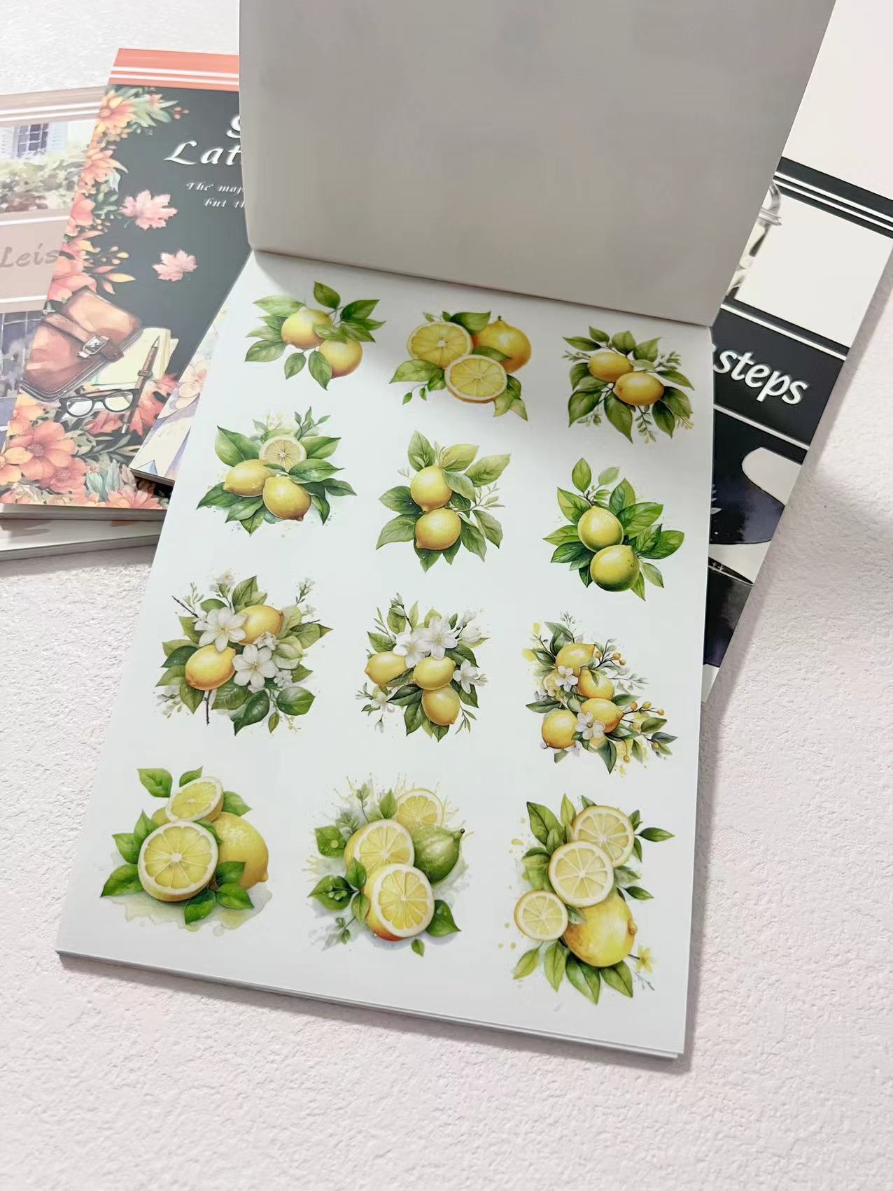 Vintage Character Flower Landscaping Die-cutting Sticker Book