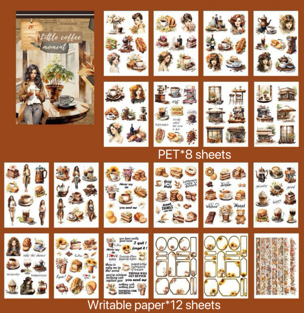 Vintage Artistic Courtly Style Sticker Book