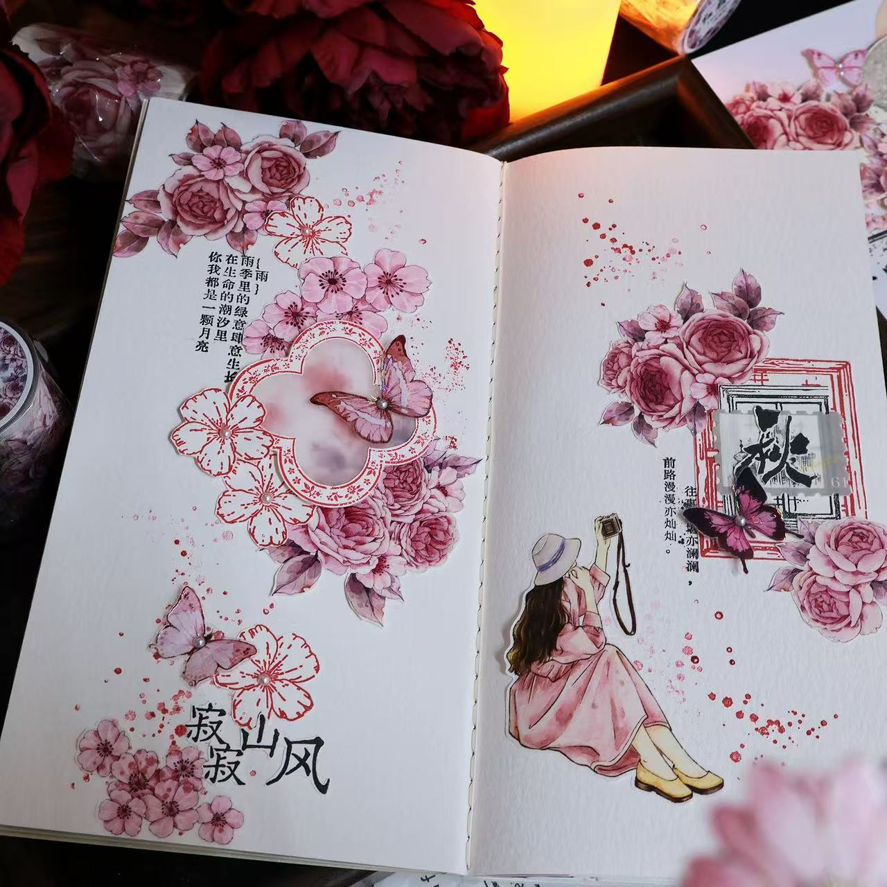 5.5cm*100cm Crimson Memories Tape