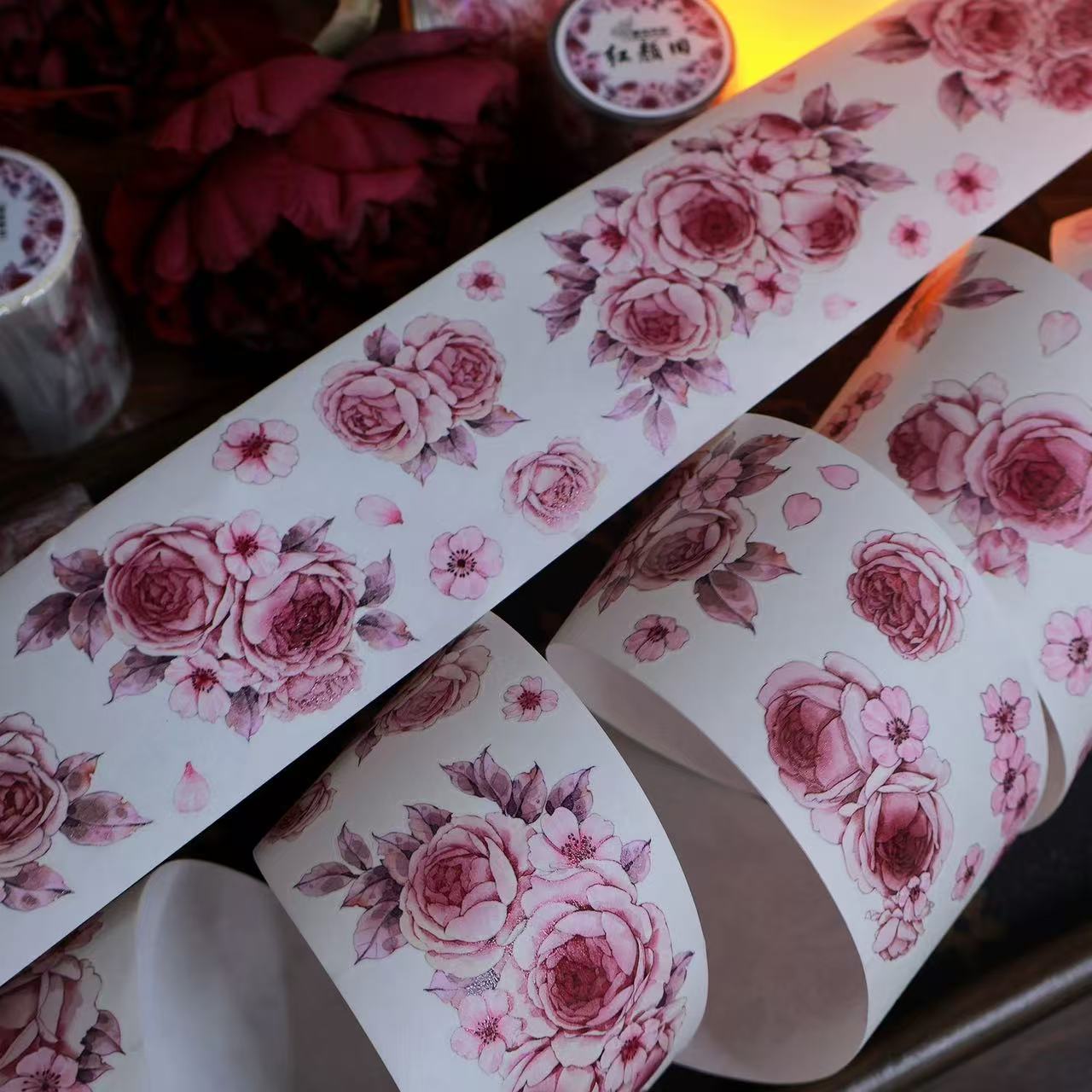 5.5cm*100cm Crimson Memories Tape