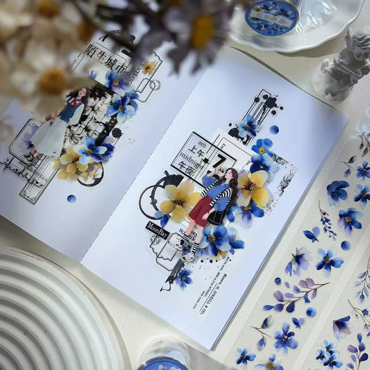 4.5cm*100cm Blue Violet Bloom Tape