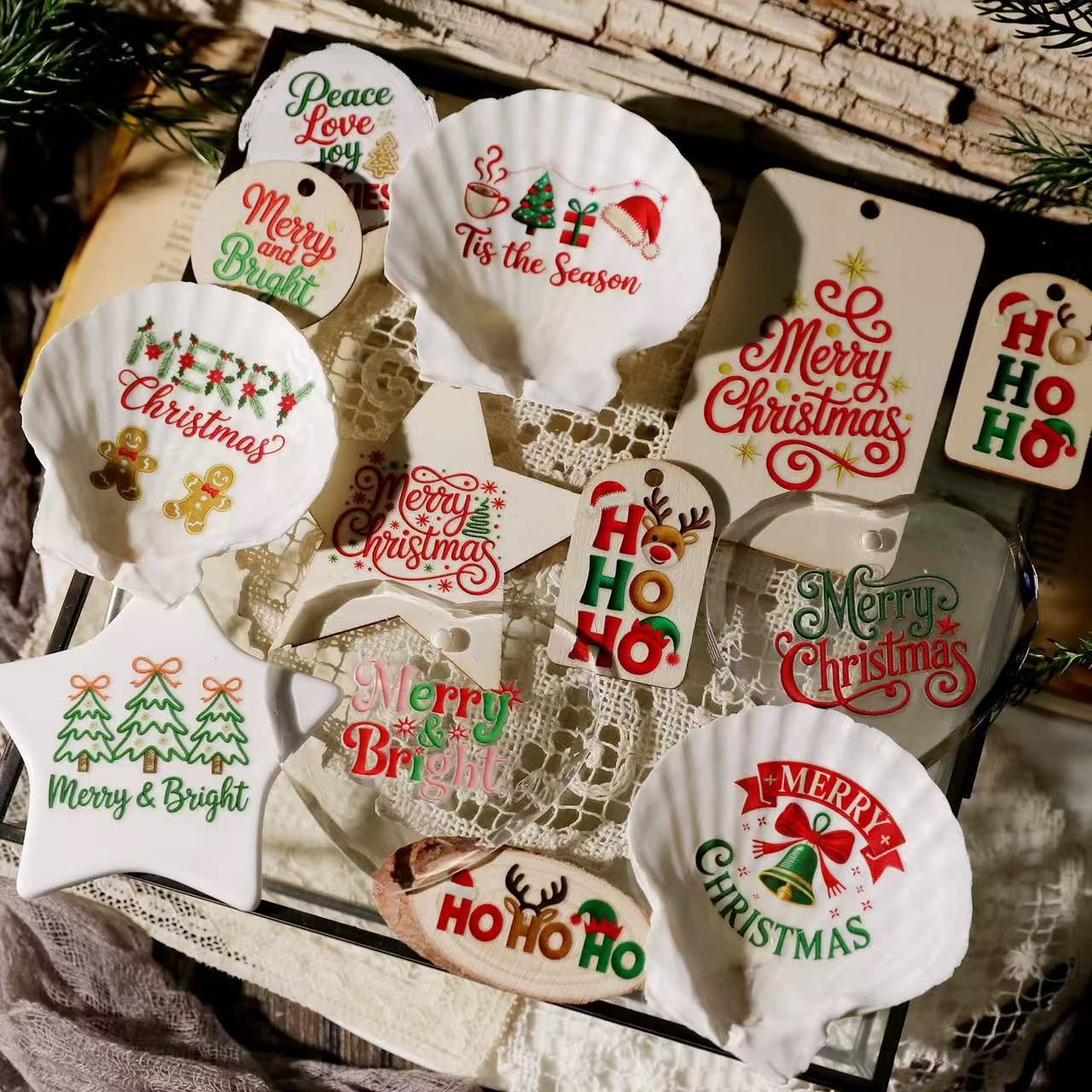 Embroidered Christmas Transfer Stickers