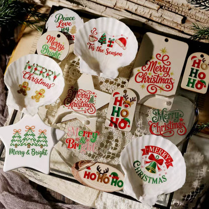 Embroidered Christmas Transfer Stickers
