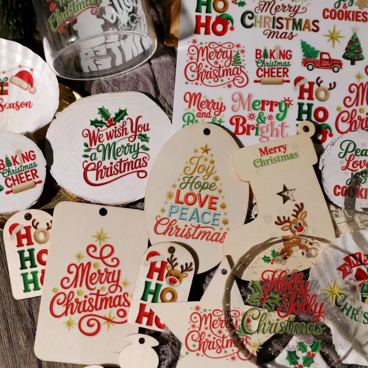 Embroidered Christmas Transfer Stickers