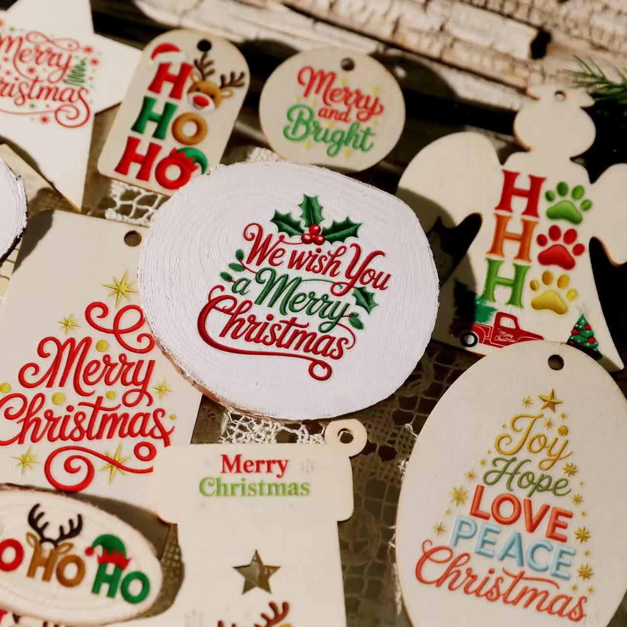 Embroidered Christmas Transfer Stickers