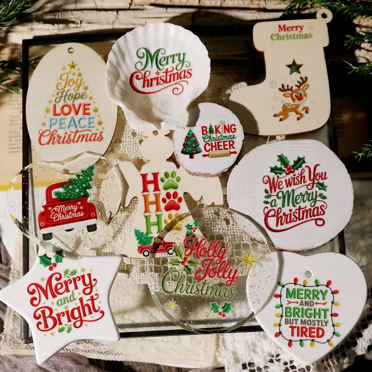 Embroidered Christmas Transfer Stickers
