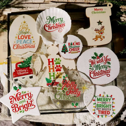 Embroidered Christmas Transfer Stickers