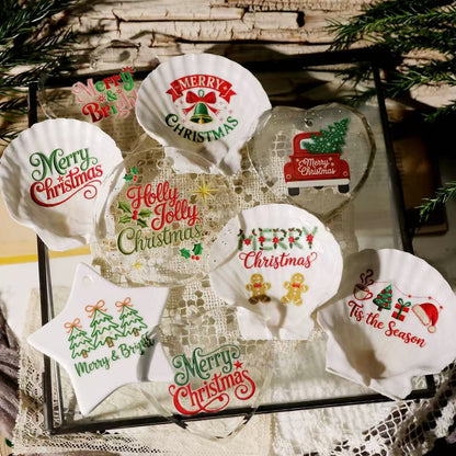 Embroidered Christmas Transfer Stickers