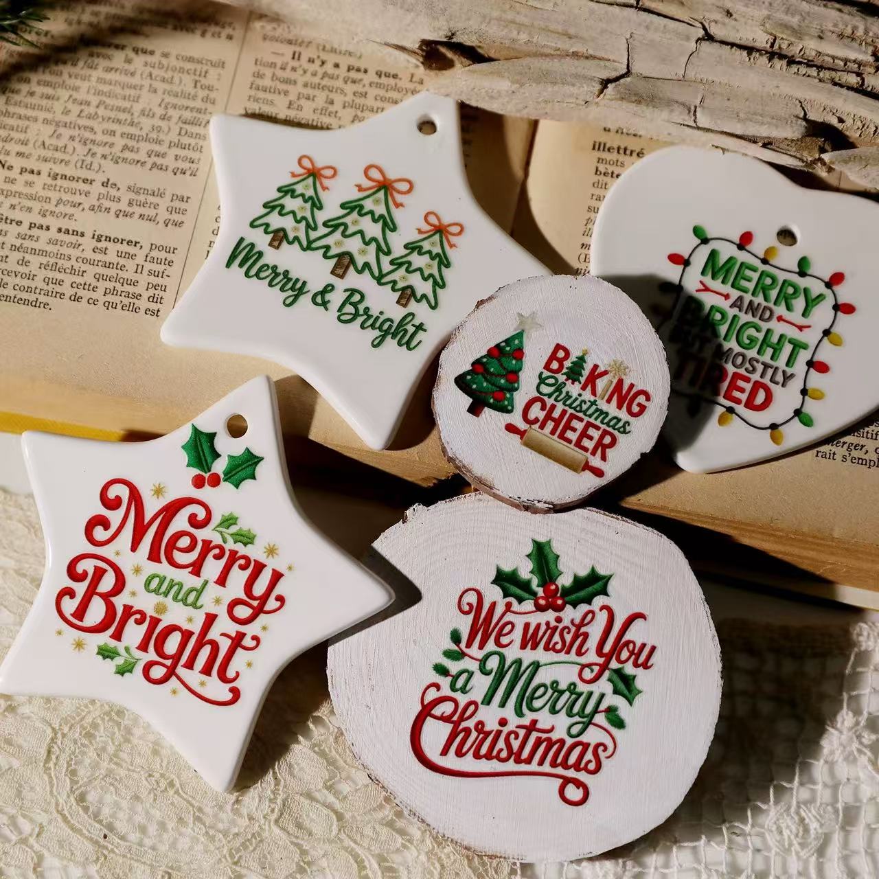 Embroidered Christmas Transfer Stickers