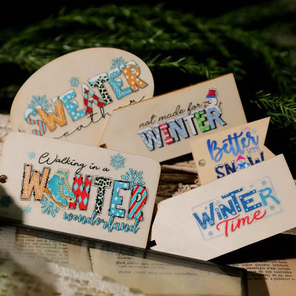 Blue Winter Transfer Stickers
