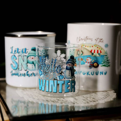 Blue Winter Transfer Stickers