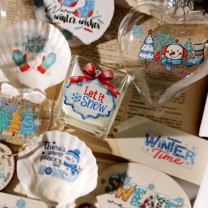 Blue Winter Transfer Stickers