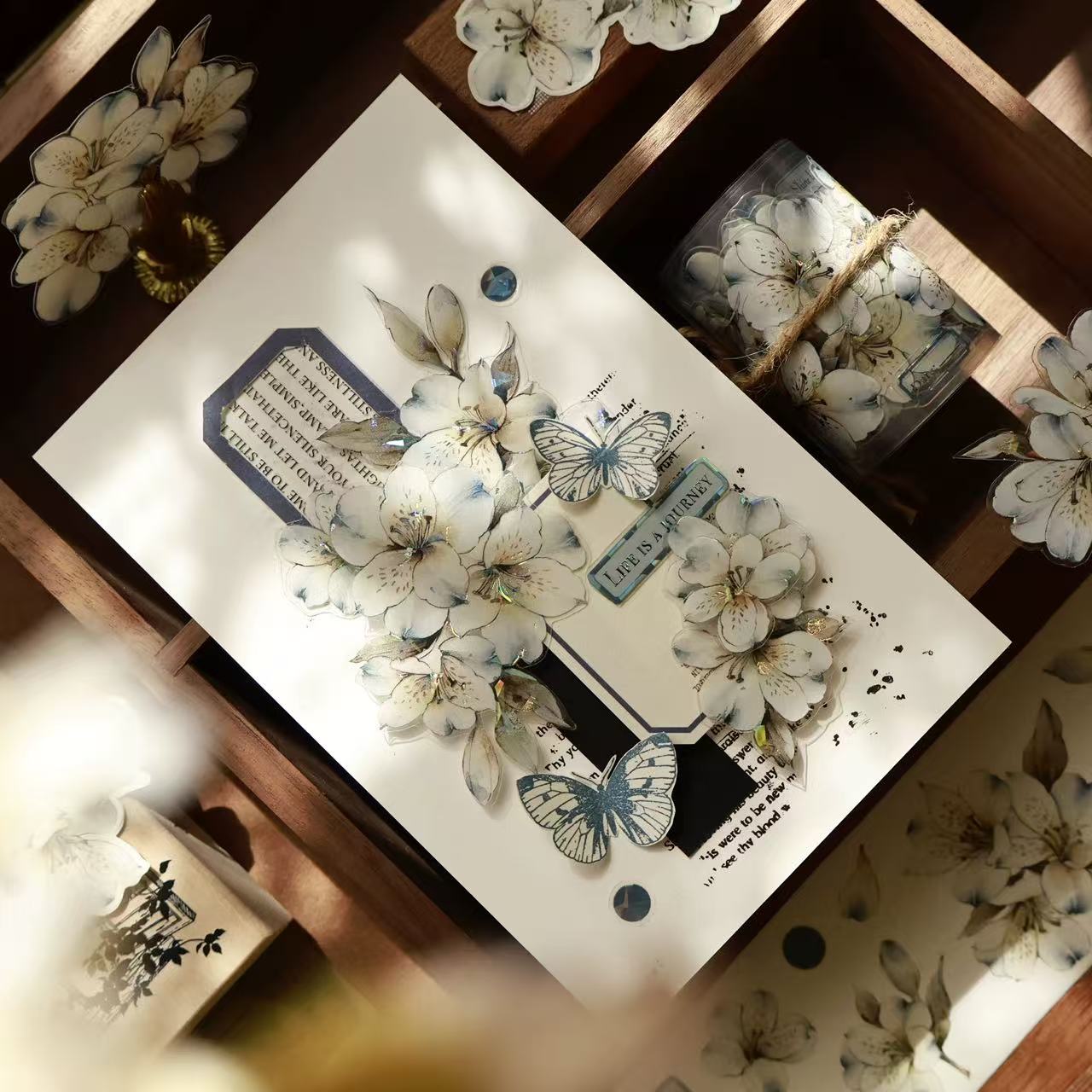 5.5cm*100cm Blue Isle Washi Tape