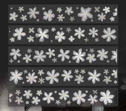 4cm*100cm Black-White Floral Tape