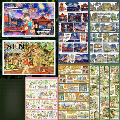 7cm*100cm Floral Light House Tape