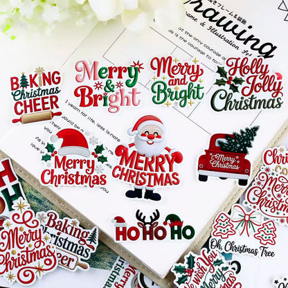 Merry and Bright Text Stickers