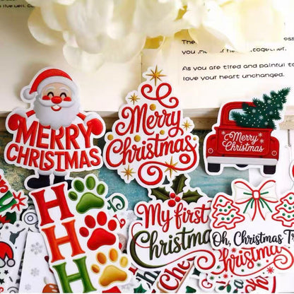 Merry and Bright Text Stickers